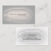 水彩画のエレガントでシンプルな(ばちゃばちゃ)跳ねるの黒の灰色 名刺 (正面/裏面)