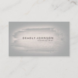 水彩画のエレガントでシンプルな(ばちゃばちゃ)跳ねるの黒の灰色 名刺