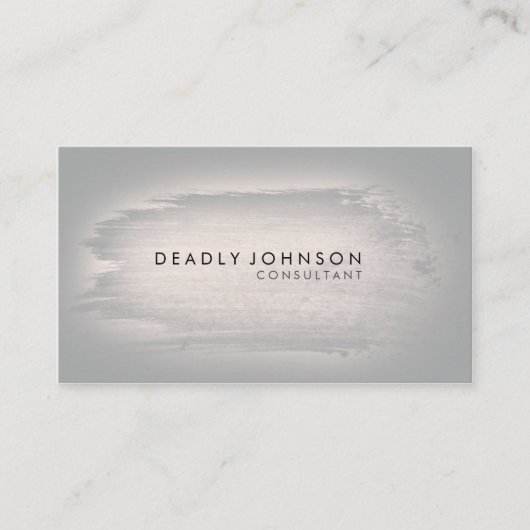 水彩画のエレガントでシンプルな(ばちゃばちゃ)跳ねるの黒の灰色 名刺 (正面)