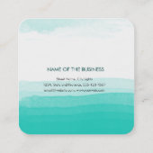 水彩画のエレガントなグリッターの微妙な海の紙吹雪 スクエア名刺 (裏面)