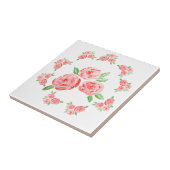 水彩画のエレガントバラ タイル (側面)