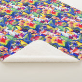 水彩画のオウム シェルパブランケット (3/4)