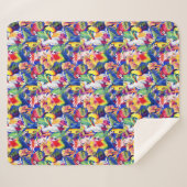 水彩画のオウム シェルパブランケット (正面(横))