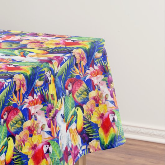 水彩画のオウム テーブルクロス (インサイチュ)