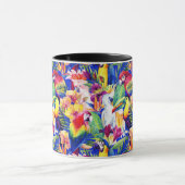 水彩画のオウム マグカップ (中央)