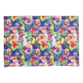 水彩画のオウム 枕カバー (正面右)