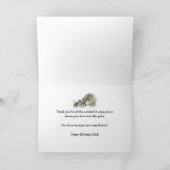 水彩画のオオカミの父及びカブスのパパ、父の誕生日 カード (内部)