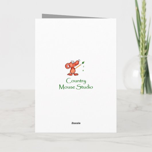 水彩画のオオカミはFelicidadesを追跡します! 誕生日 カード (裏面)