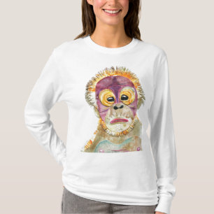 水彩画のオランウータンの切断 Tシャツ