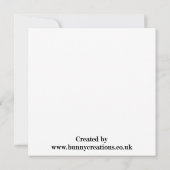 水彩画のオランダのうさぎ カード (裏面)