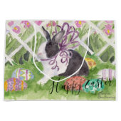 水彩画のオランダのウサギのイースターエッグ ラージペーパーバッグ (正面)