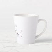 水彩画のオリンピックスキー競技 カフェラテマグ (右)