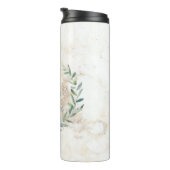 水彩画のオリーブの枝は大理石の名前を去ります タンブラー (回転右)