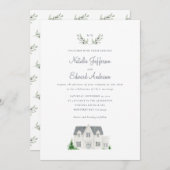 水彩画のオリーブの枝 + カントリー マナー (正面/裏面)