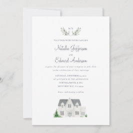 水彩画のオリーブの枝 + カントリー マナー