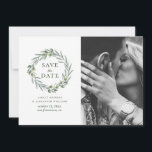 水彩画のオリーブの葉。植物の花輪。イタリア セーブザデート<br><div class="desc">水彩画のオリーブの葉の「保存の日」の写真カード。追加のアイテムが必要な場合は、私に連絡してください。</div>