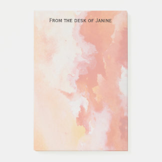 水彩画のオレンジの雲 ポストイット