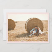 水彩画のカウボーイサンタ | 写真のクリスマスカード 招待状 (裏面)