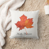 水彩画のカエデの葉 クッション (ブランケット)