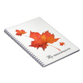 水彩画のカエデの葉 ノートブック (右側)