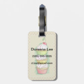 水彩画のカップケーキ。 台所実例 ラゲッジタグ (裏面縦)