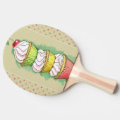 水彩画のカップケーキ。 台所実例 卓球ラケット (横)