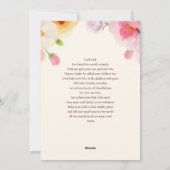 水彩画のカトリック十字架 イースターの祝福 祈り シーズンカード (裏面)