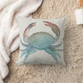 水彩画のカニの装飾的な枕 クッション (ブランケット)