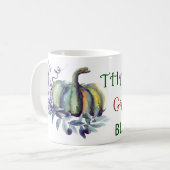 水彩画のカボチャコーヒー・マグ コーヒーマグカップ (正面左)