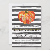 水彩画のカボチャベビーシャワーの招待状 招待状 (正面)