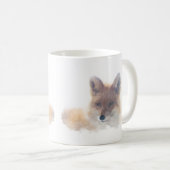 水彩画のキツネのコーヒー・マグ コーヒーマグカップ (正面右)
