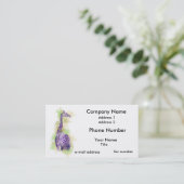 水彩画のキリン1 名刺 (スタンド正面)