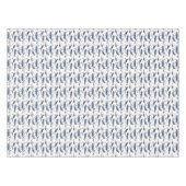 水彩画のクジラ及びいかりパターン テーブルクロス (正面(横))