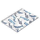 水彩画のクジラ ノートブック (左側)