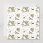 水彩画のクマさん性別発表 招待状 (裏面)