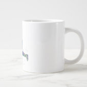 水彩画のクリケット選手 ジャンボコーヒーマグカップ (右)