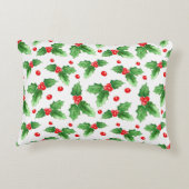 水彩画のクリスマスおよび新年の装飾 アクセントクッション (裏面)