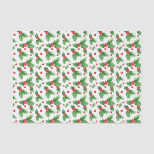 水彩画のクリスマスおよび新年の装飾 薄葉紙 (正面)