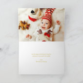 水彩画のクリスマスのくるみ割りの写真 シーズンカード (内部)