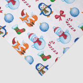 水彩画のクリスマスのイラストレーションパターン 薄葉紙 (詳細)