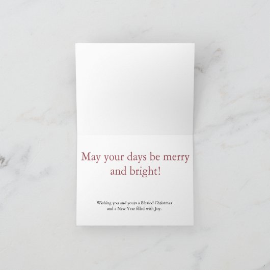 水彩画のクリスマスカード: オーナメント シーズンカード (内部)