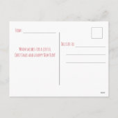 水彩画のクリスマスツリーのホリデーカード, シーズンポストカード (裏面)