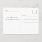 水彩画のクリスマスツリーのホリデーカード, ホリデーカード シーズンポストカード (裏面)