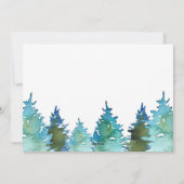 水彩画のクリスマスツリーの休日の写真 シーズンカード (裏面)