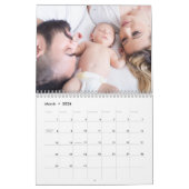 、水彩画のクリスマスツリーパーソナライズ、写真 カレンダー (3月 2026)