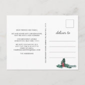 水彩画のクリスマス　ウィンター　引越しのお知らせ ポストカード (裏面)