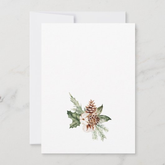 水彩画のクリスマス　カントリー　引越しのお知らせ 案内状 (裏面)