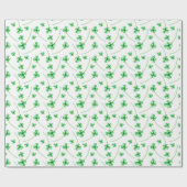 水彩画のクローバーの葉 ラッピングペーパー (フラット)