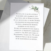 水彩画のグリーン写真による人生の祝い 招待状