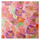 水彩画のケシ タイル (正面)